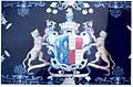 Florentine scagliola table top with arms of Fane impalling Stanhope, c.&nbsp;1737.