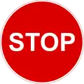 Temporary closure of road - Stop
