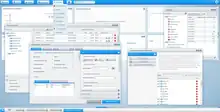 Backend with statistics, product window, and user roles in windows