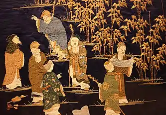 Image 19The Seven Sages of the Bamboo Grove, embroidery, 1860–1880 (from Eastern philosophy)